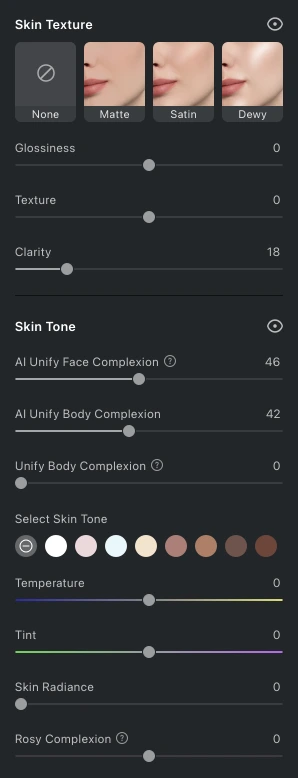 Skin Texture & Tone - Textura a tón kůže